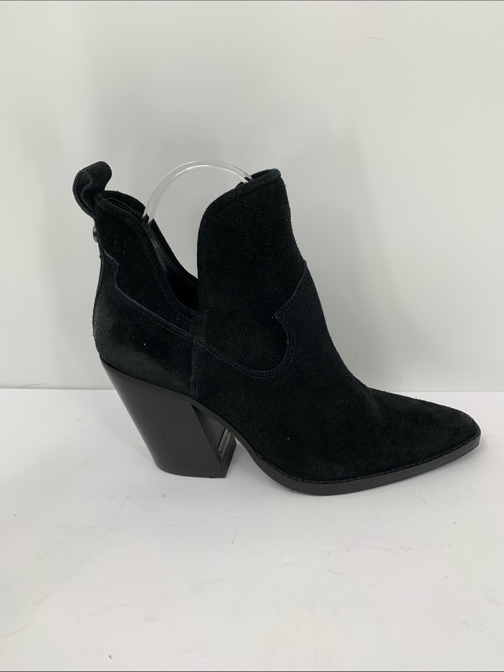 Vince Camuto Phaidra ankle boot bootie shoe black suede leather slip-on V new 7
